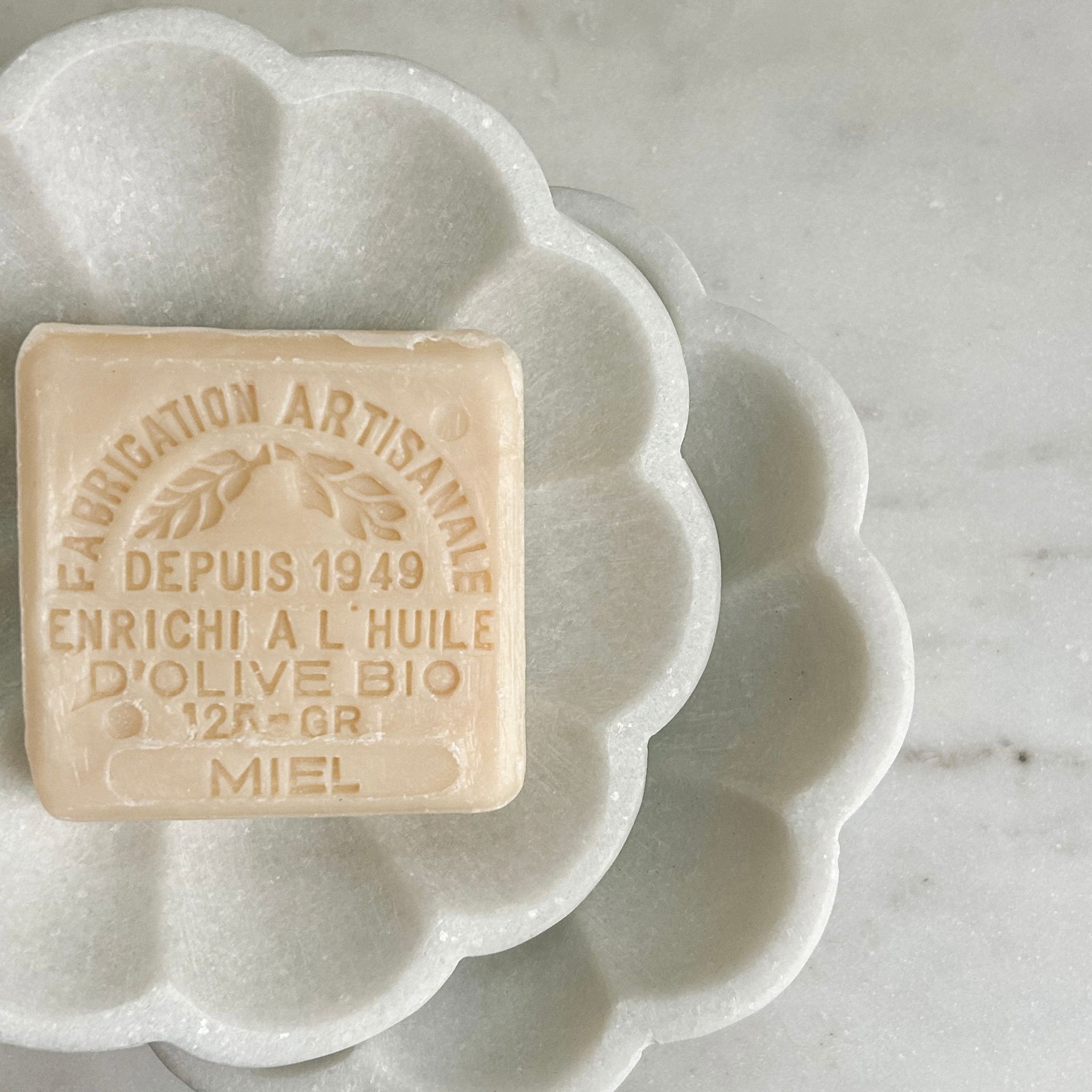 Scalloped Marble Bowl