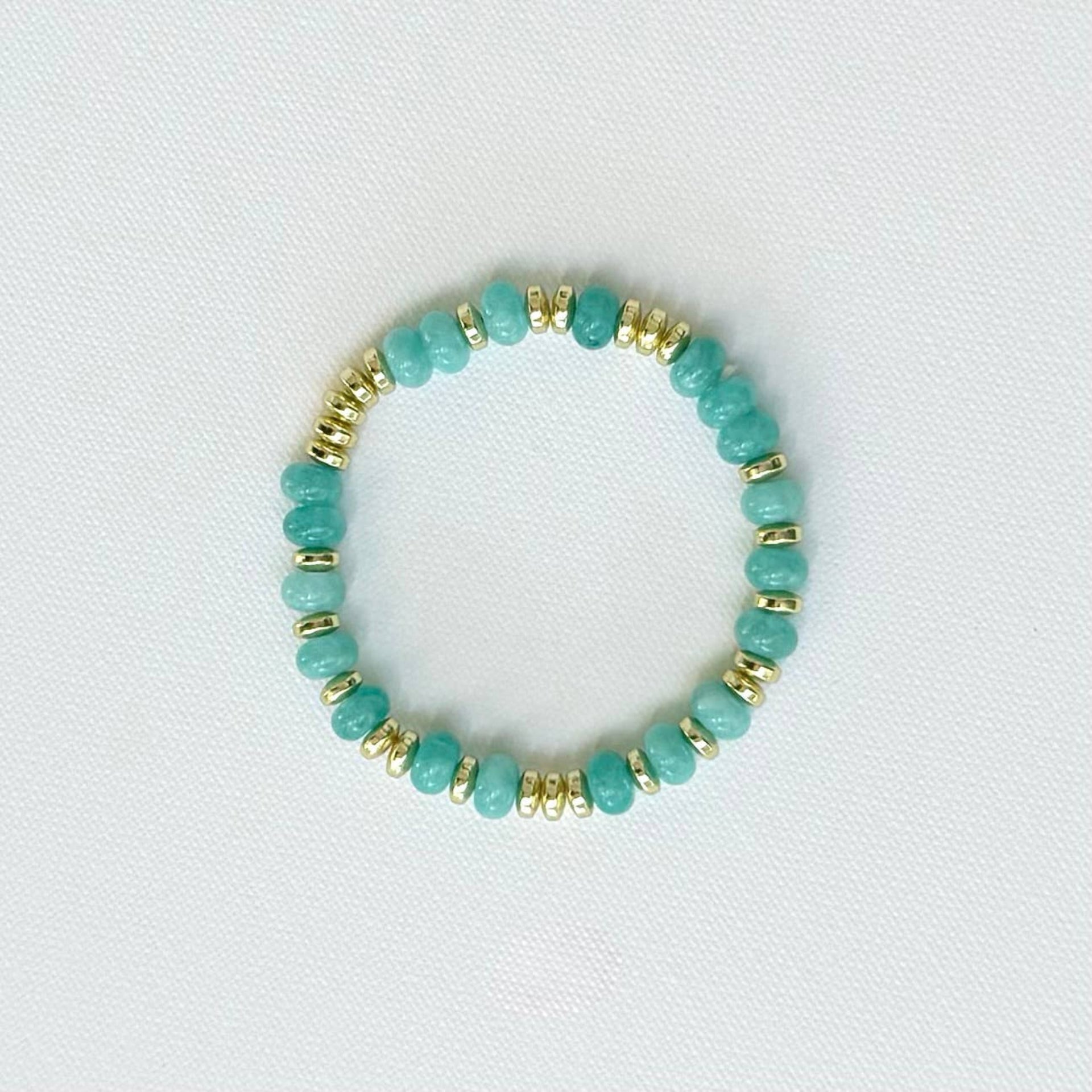 Selena Glass Gemstone Bracelet - Turquoise