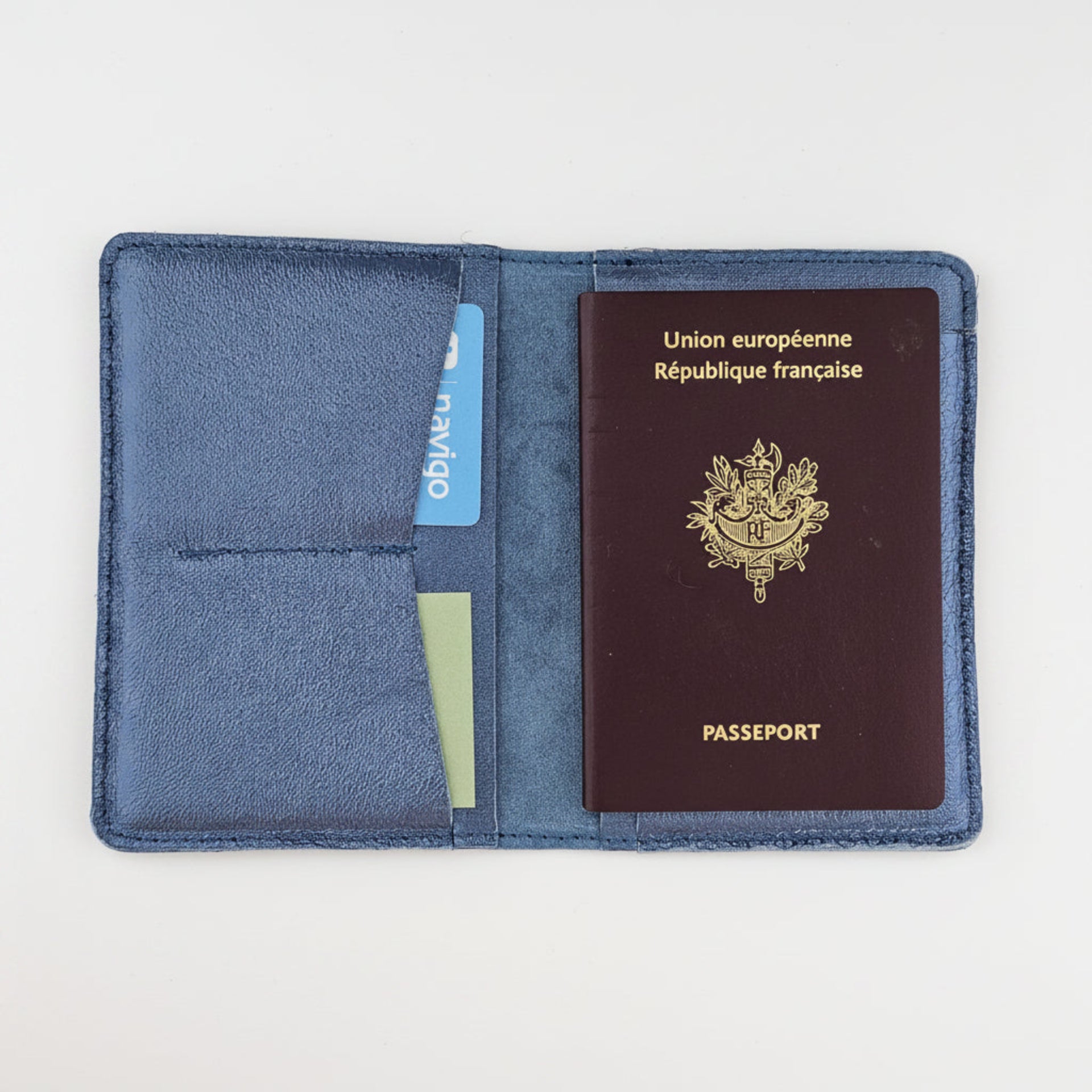 Leather Passport Holder - Golden