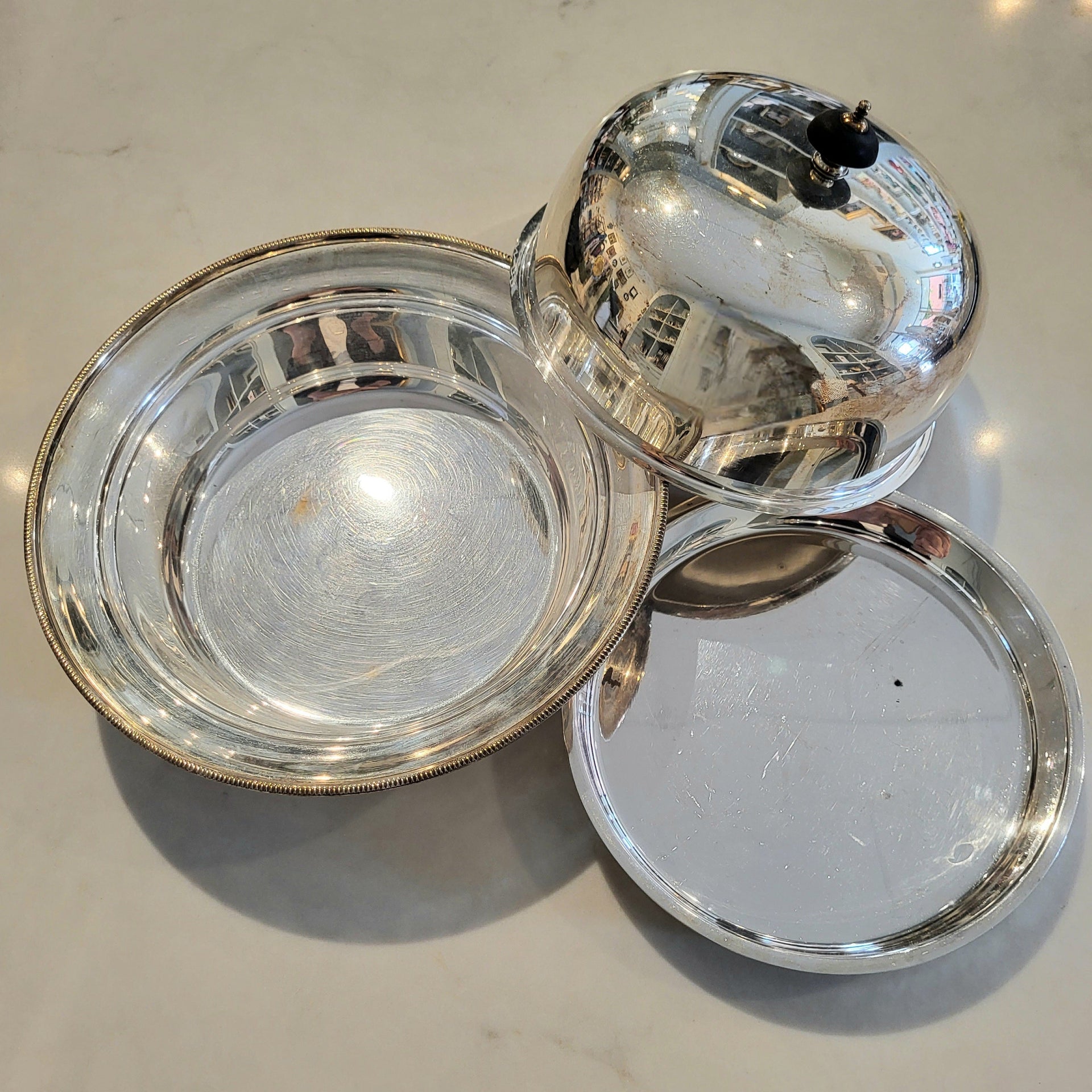 Vintage Silver Plate Muffin Warmer - from Paris