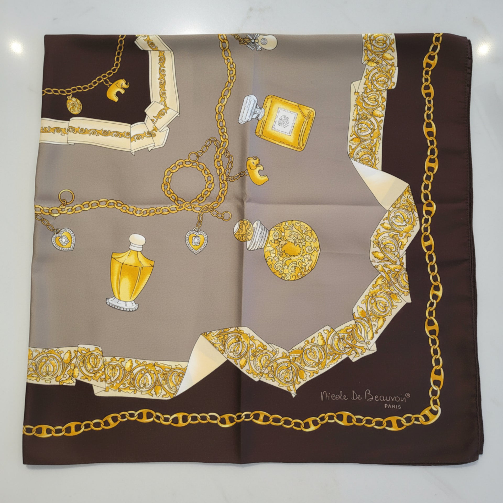 Vintage Nicole de Beauvoir Paris Scarf - from Paris