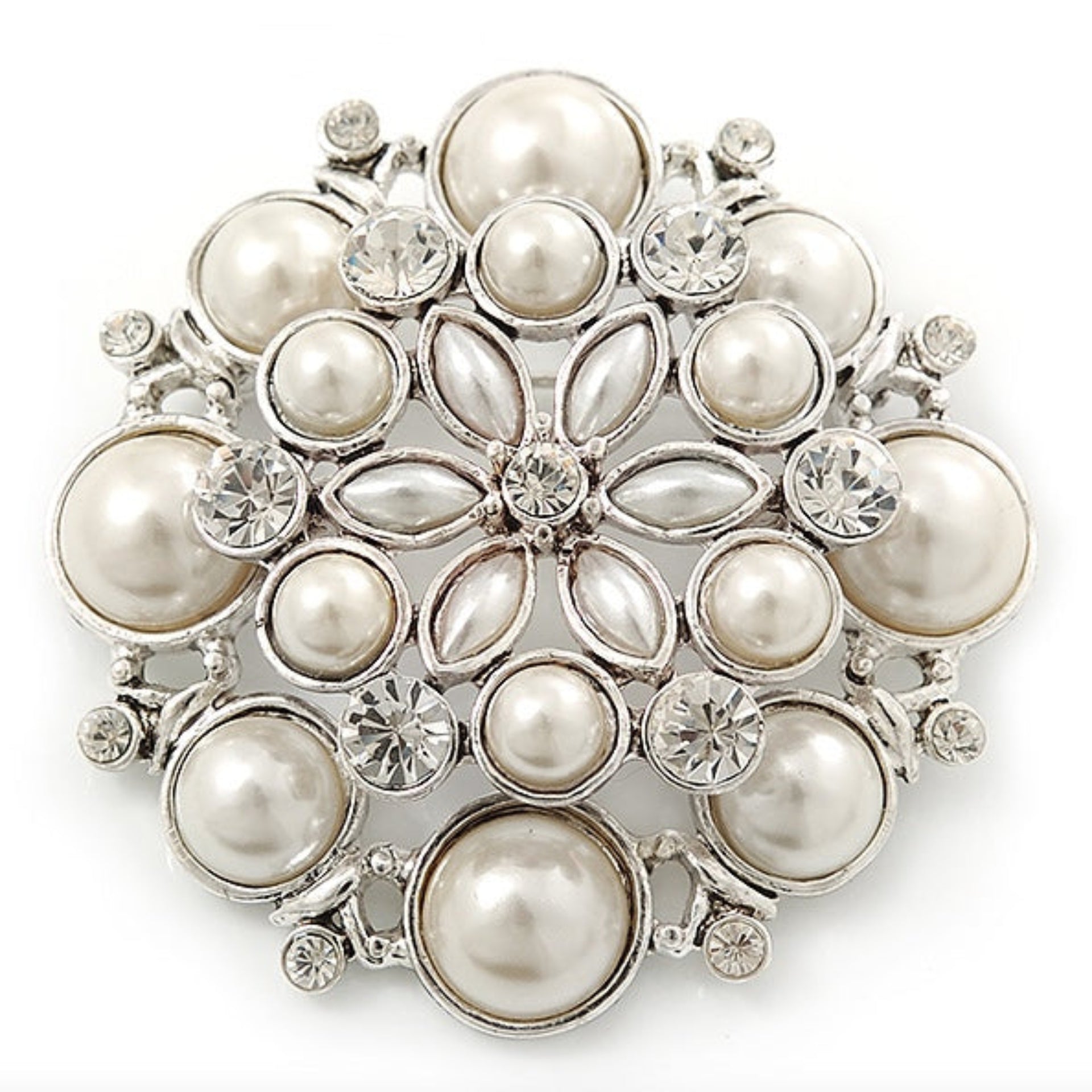 Replica of Vintage Brooch - Bridal Rhodium