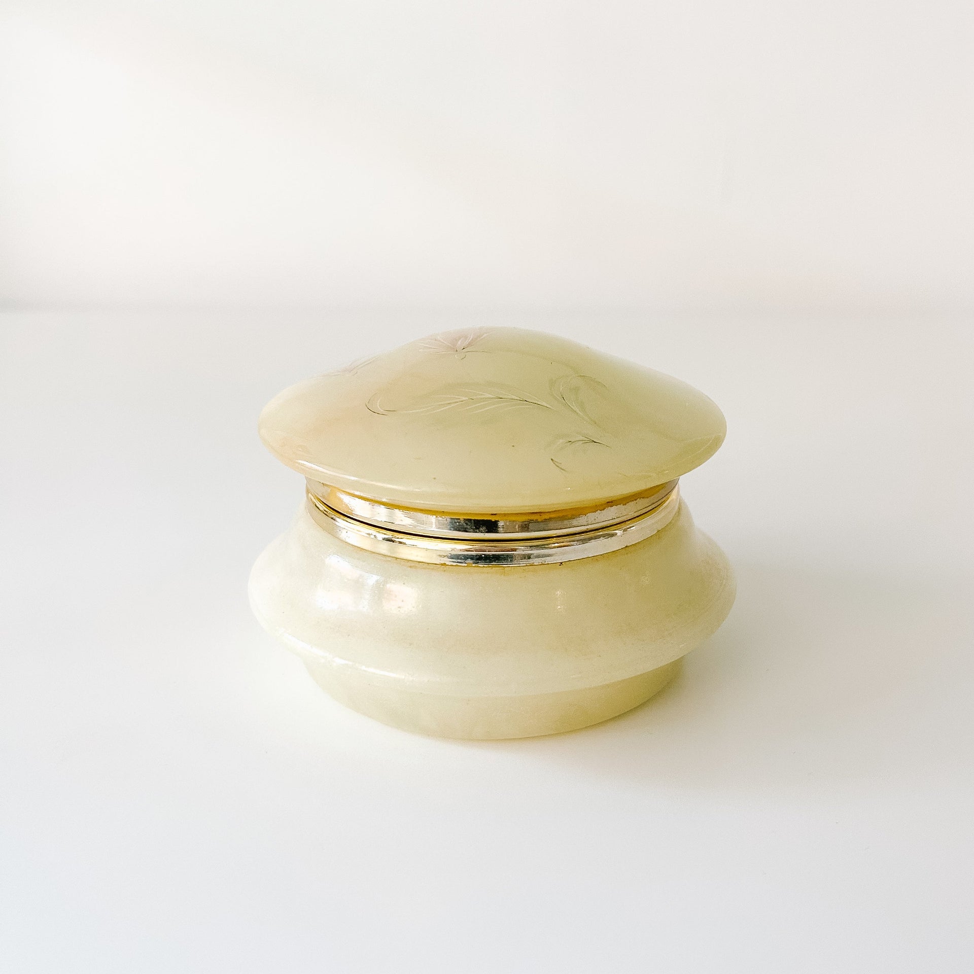 Antique Yellow Trinket Box -from Paris