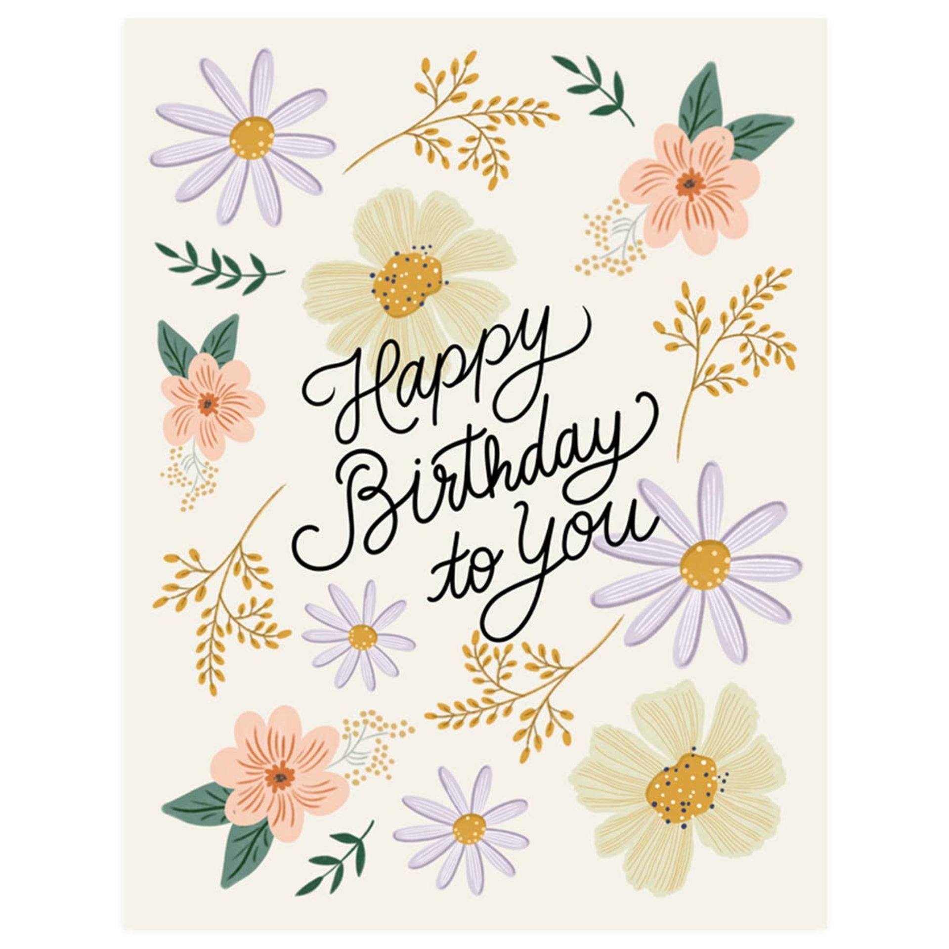 Paige & Willow Flourish Birthday Greeting Card